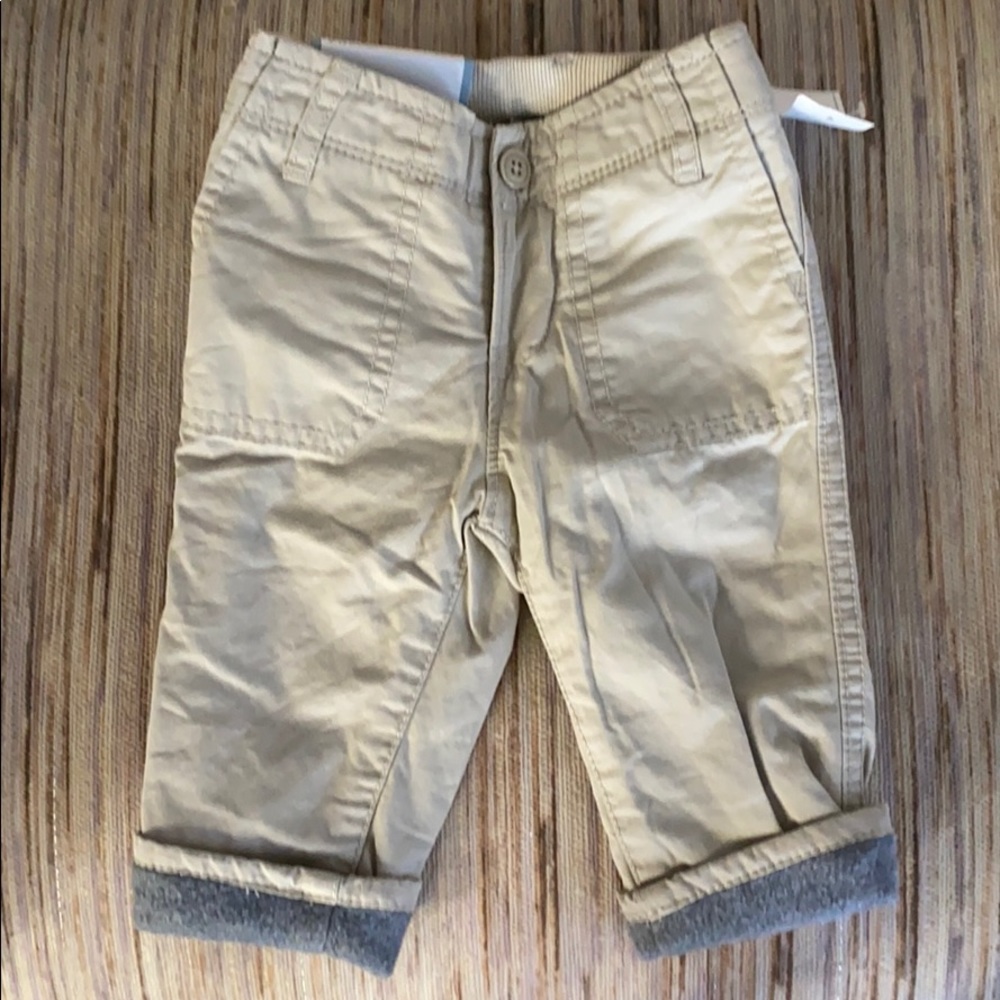 NWT khaki fleece lined baby Gap pants 6-12 months